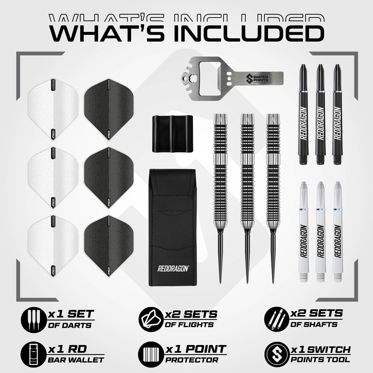Red Dragon Pegasus Switch Point 90% Tungsten Steel Tip Darts