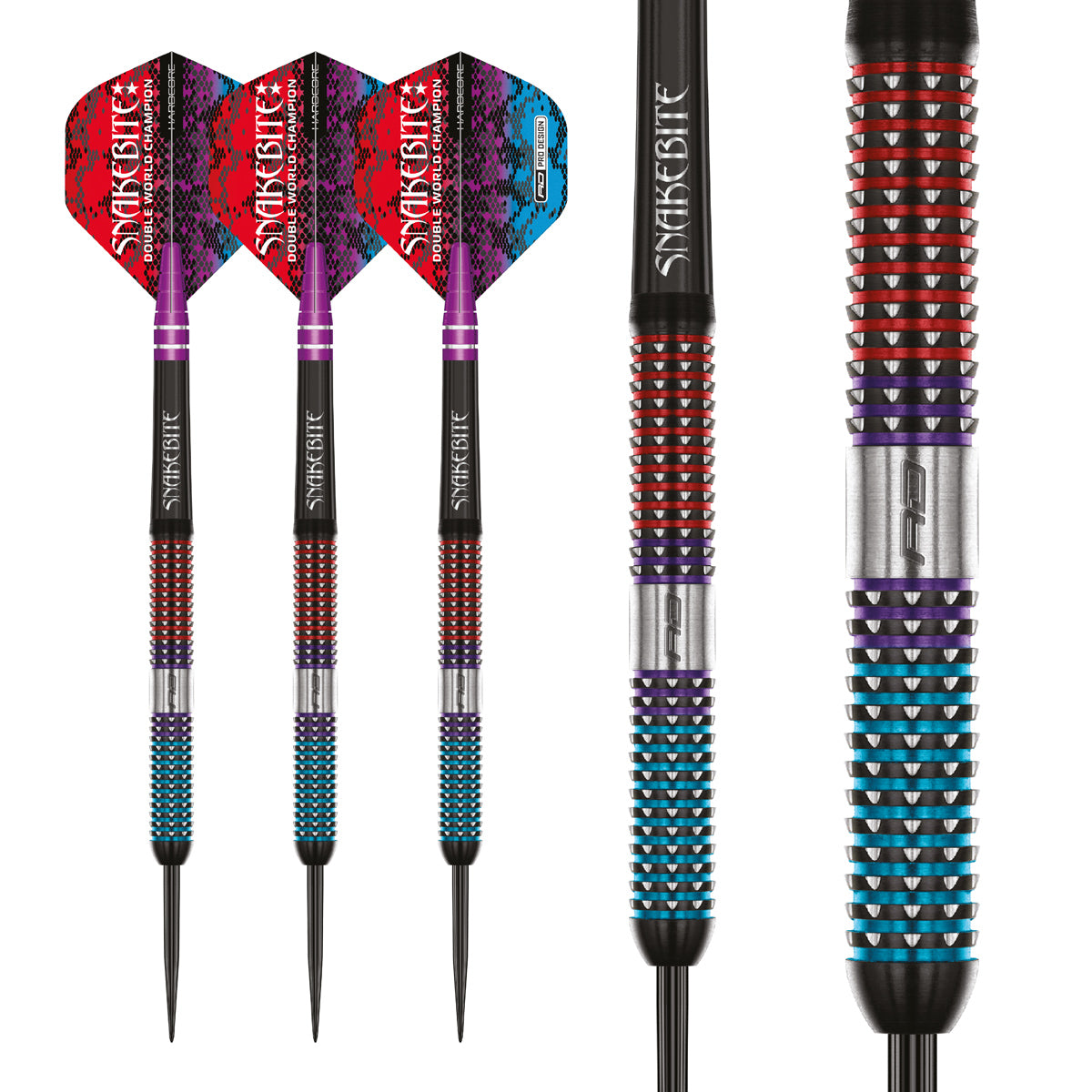 Multiple angle view of the Peter Wright Spirit dart barrel profile and design