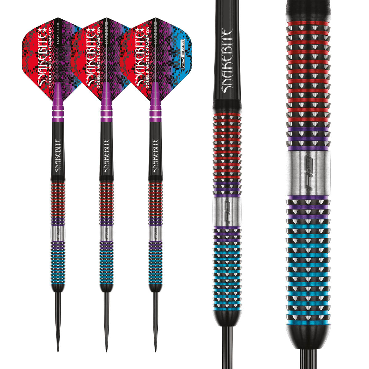 Multiple angle view of the Peter Wright Spirit dart barrel profile and design