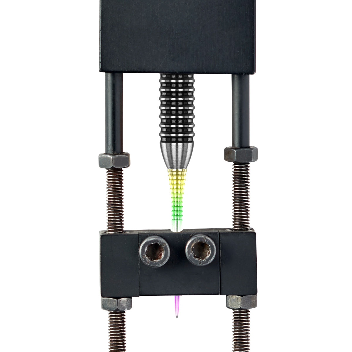 Red Dragon Raptor Gripped Dart Point Rainbow image showing the point installation tool