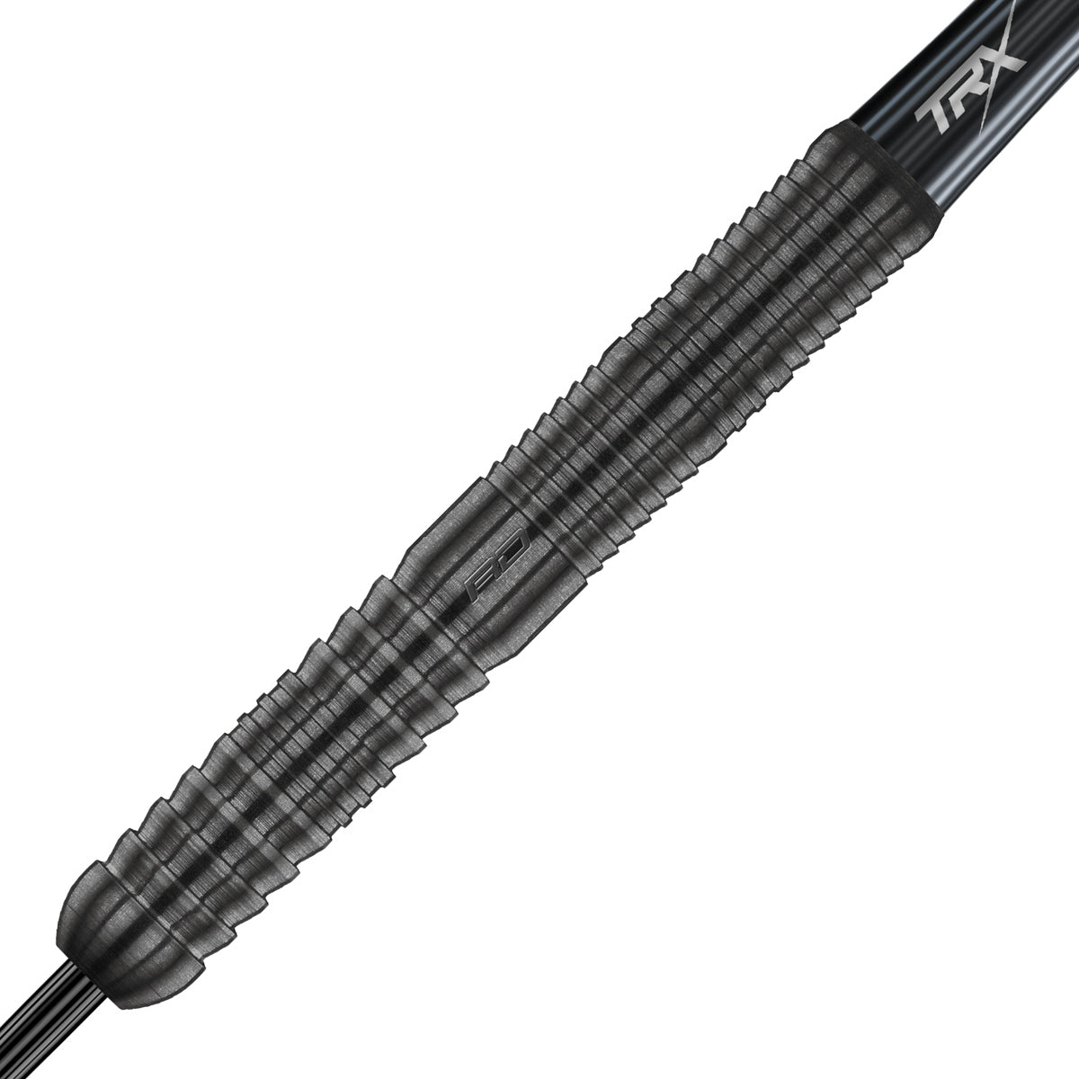 Seren 1 Onyx Steel Tip Darts zoomed image highlighting the barrel grip, machining, coating, and surface detail