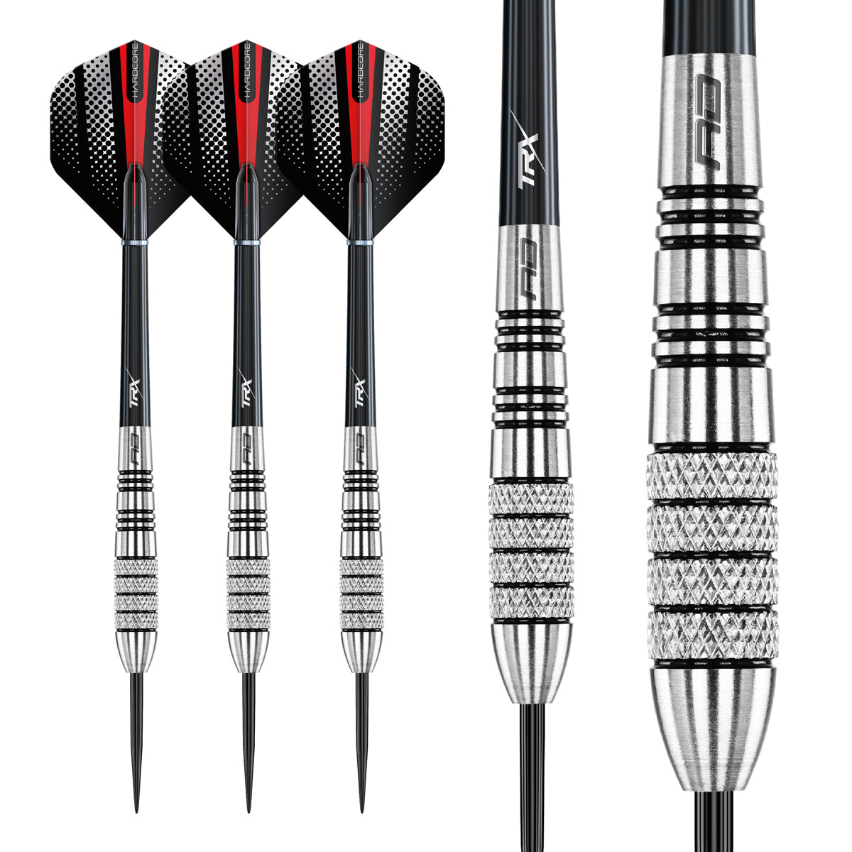Multiple angle view of the Sidewinder dart barrel profile and design