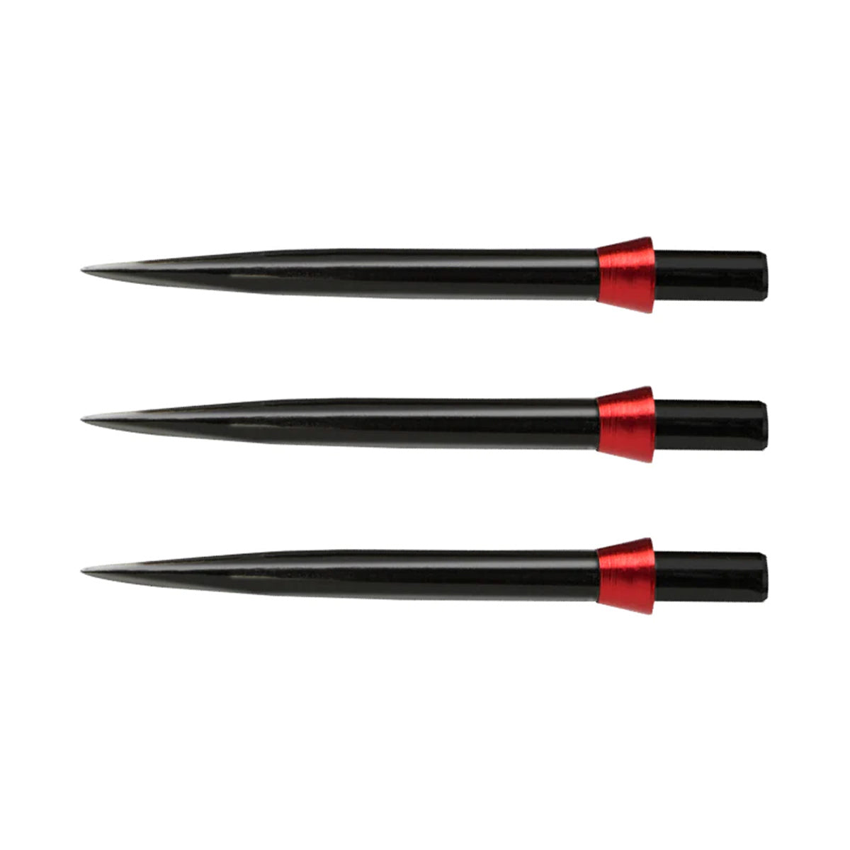 Red Dragon Specialist Black Dart Points with Trident Red main product image showing the dart points