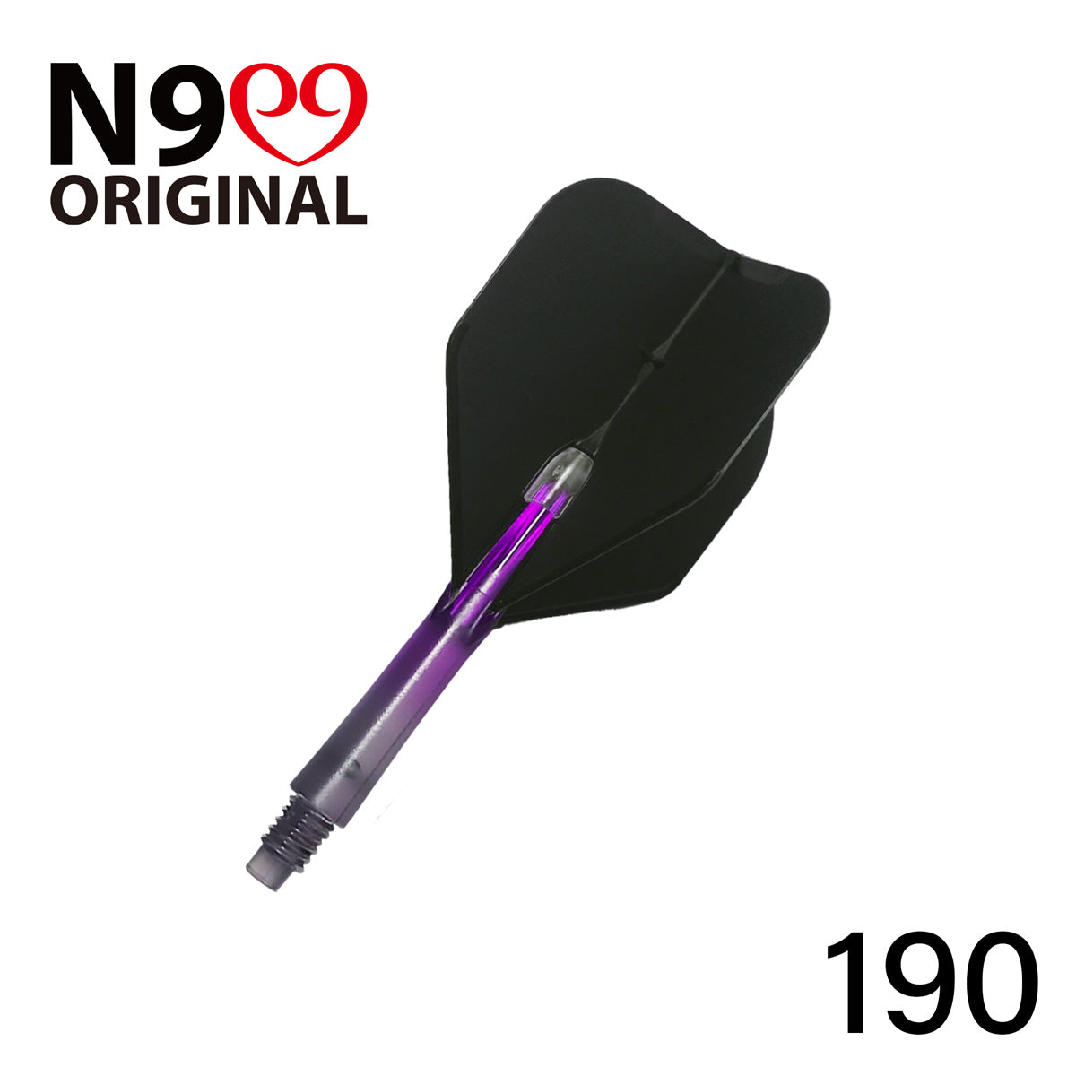 L-Style L-Shaft N9 Locked Straight Dart Shafts Clear Black Gradient