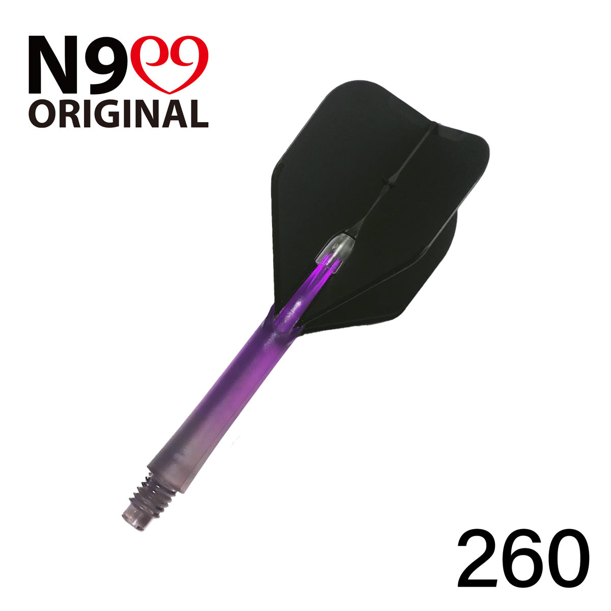 L-Style L-Shaft N9 Locked Straight Dart Shafts Clear Black Gradient