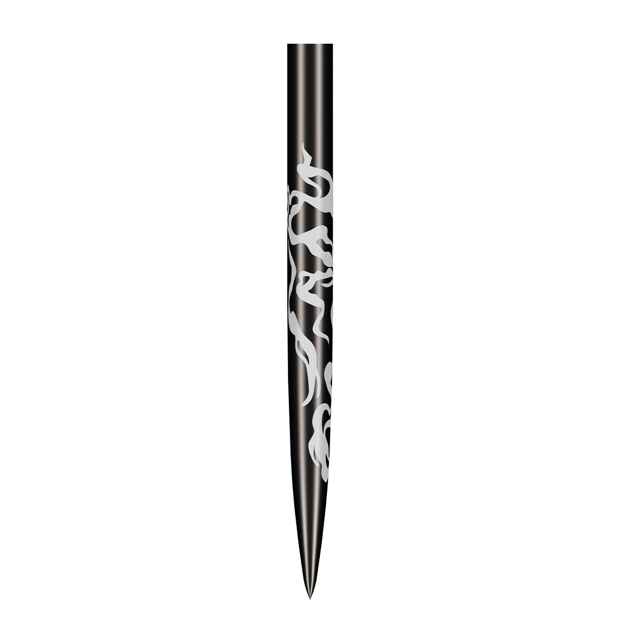 Shot Alchemy Steel Tip Dart Points Black alternative angle showing the point profile and finish
