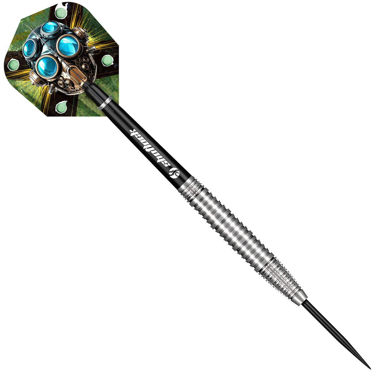 Badlands Krush Steel Tip Darts angled product image displaying the barrel profile, grip layout, and design features
