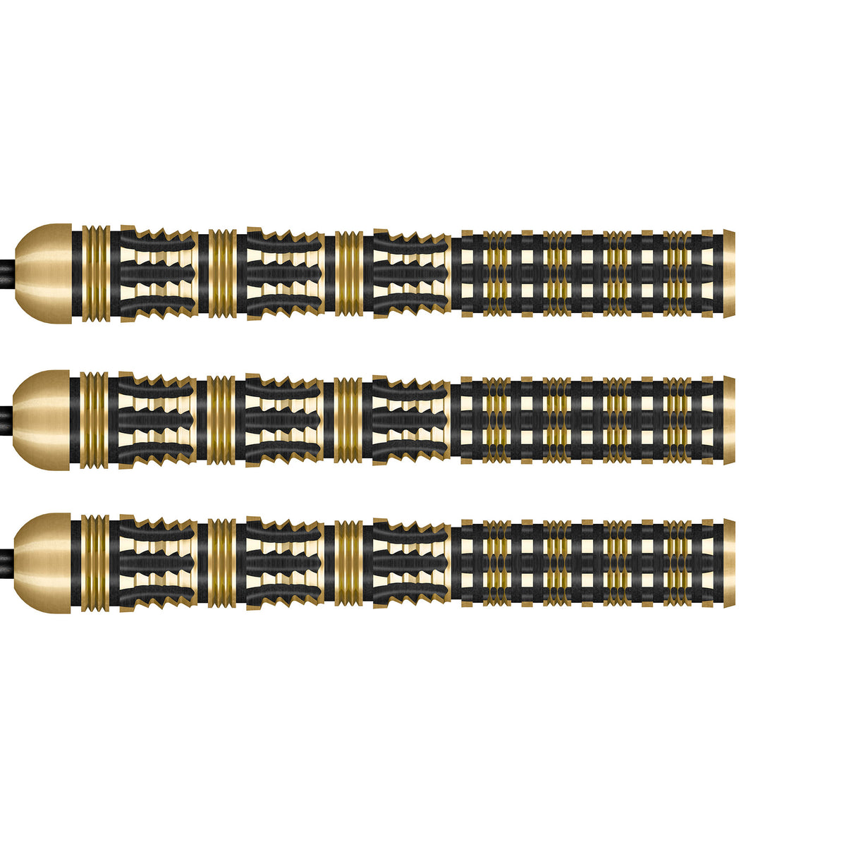 Badlands The Sheriff Steel Tip Darts close up image showing detailed grip patterns, machining, coating, and precision craftsmanship