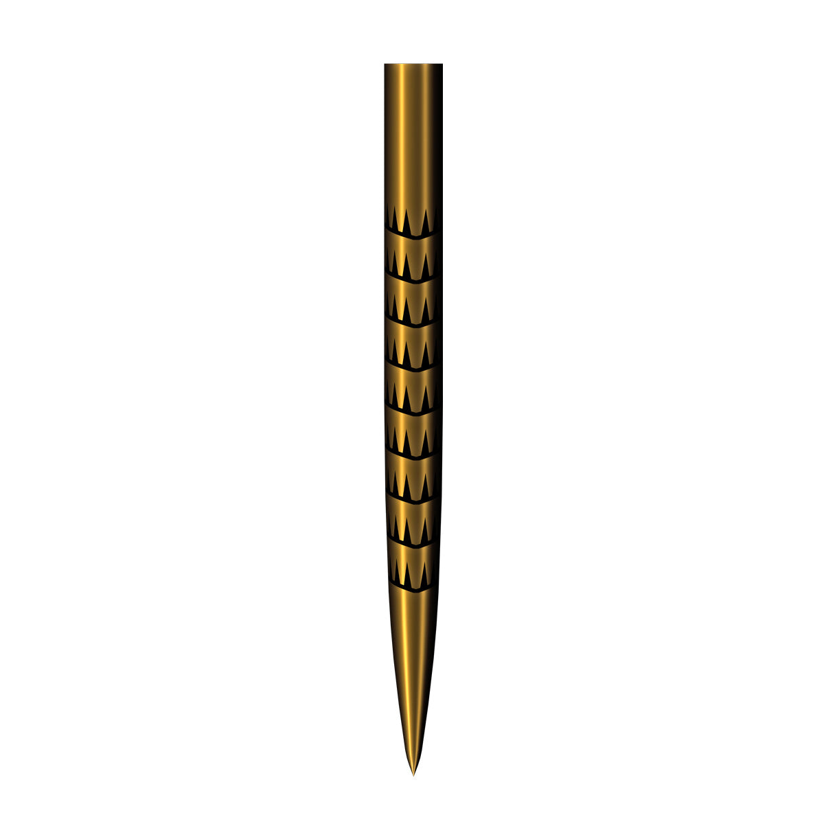Shot Badlands Tracks Dart Points Gold alternative angle showing the point profile and finish