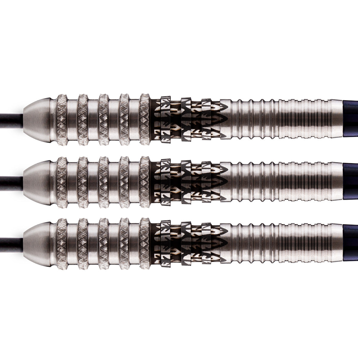 Birds of Prey Kite Steel Tip Darts close up image showing detailed grip patterns, machining, coating, and precision craftsmanship