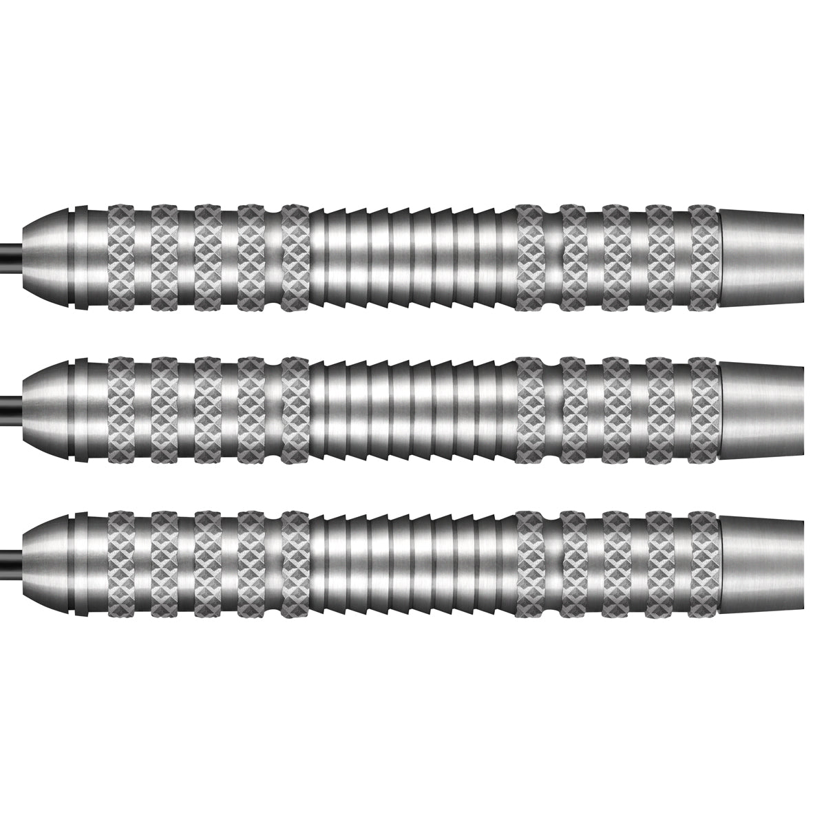 Birds of Prey Osprey Steel Tip Darts close up image showing detailed grip patterns, machining, coating, and precision craftsmanship