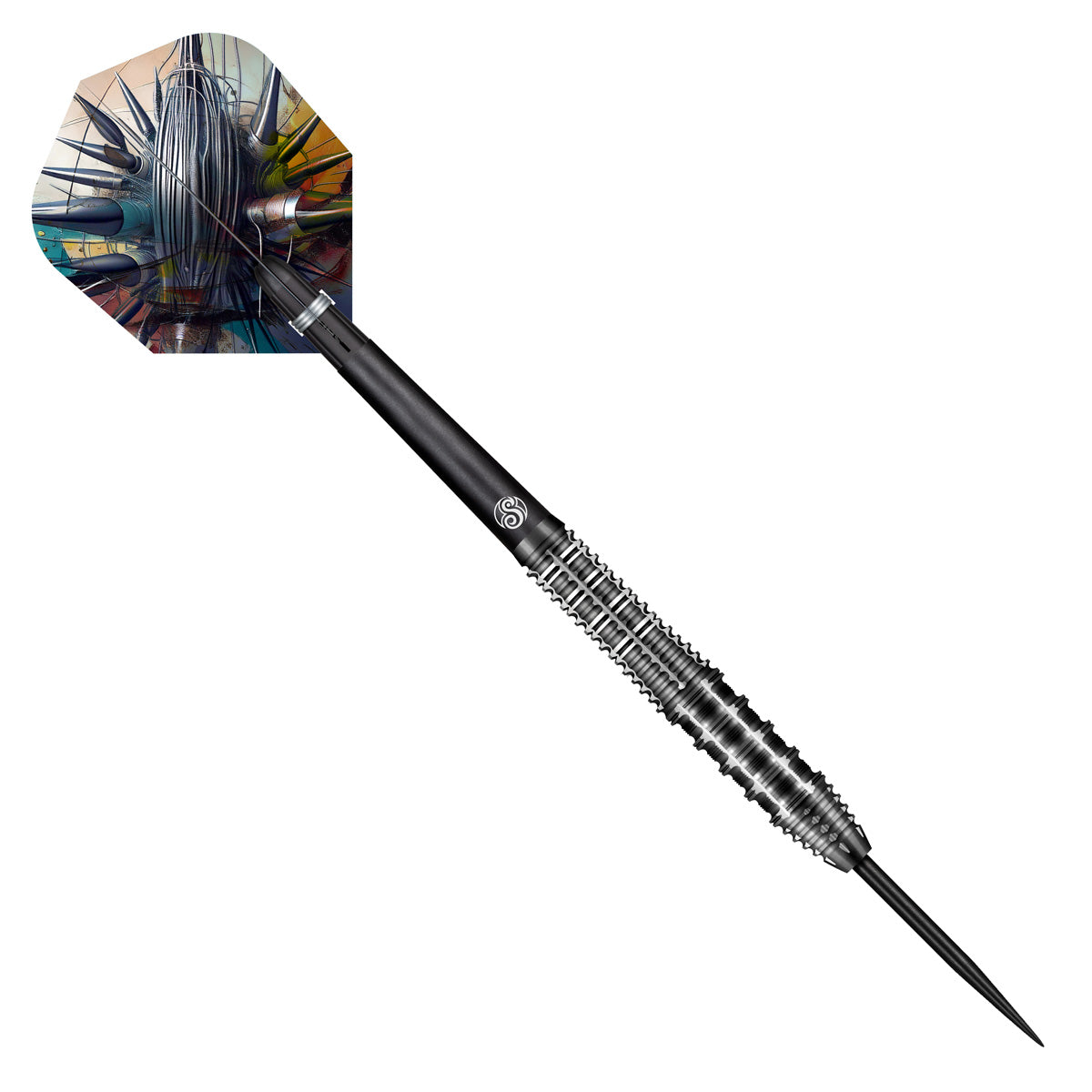 Gnarly Rippah Steel Tip Darts angled product image displaying the barrel profile, grip layout, and design features