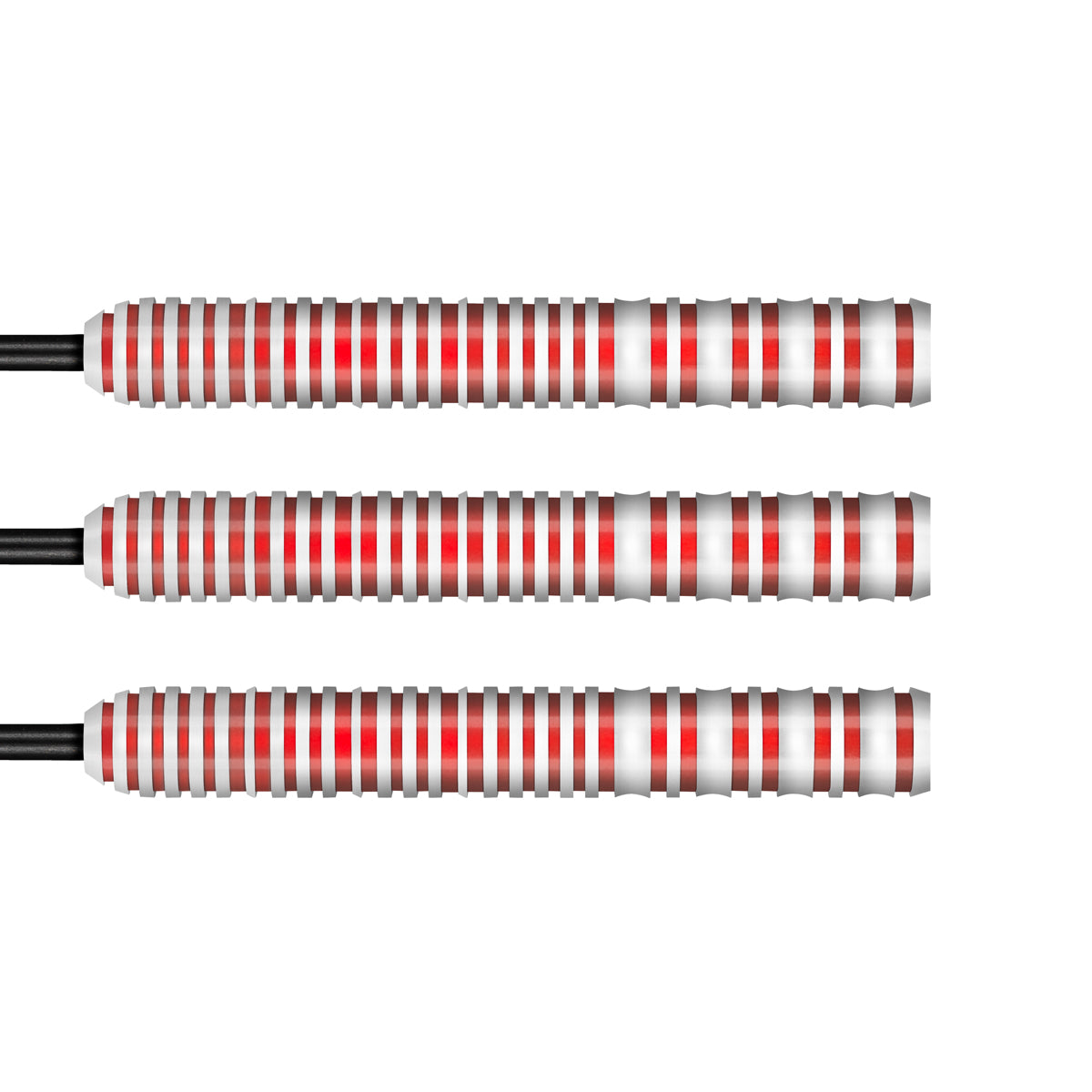 Michael Smith Game Day Steel Tip Darts close up image showing detailed grip patterns, machining, coating, and precision craftsmanship