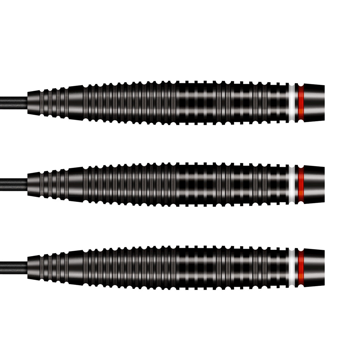 Pro Series Carl Sneyd Steel Tip Darts close up image showing detailed grip patterns, machining, coating, and precision craftsmanship