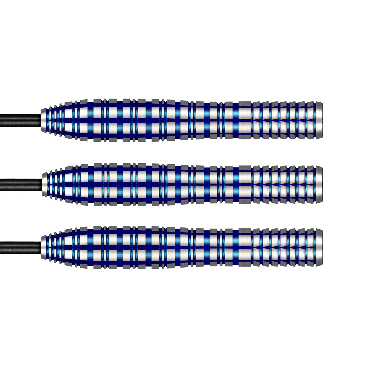 Pro Series Nicole Regnaud Steel Tip Darts close up image showing detailed grip patterns, machining, coating, and precision craftsmanship