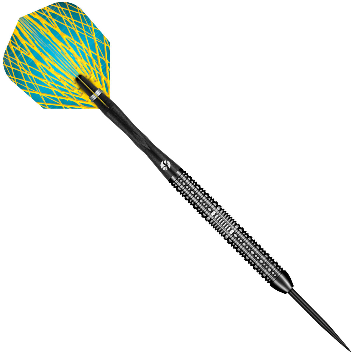 Pro Series Rowby John Rodriguez Baha Steel Tip Darts angled product image displaying the barrel profile, grip layout, and design features