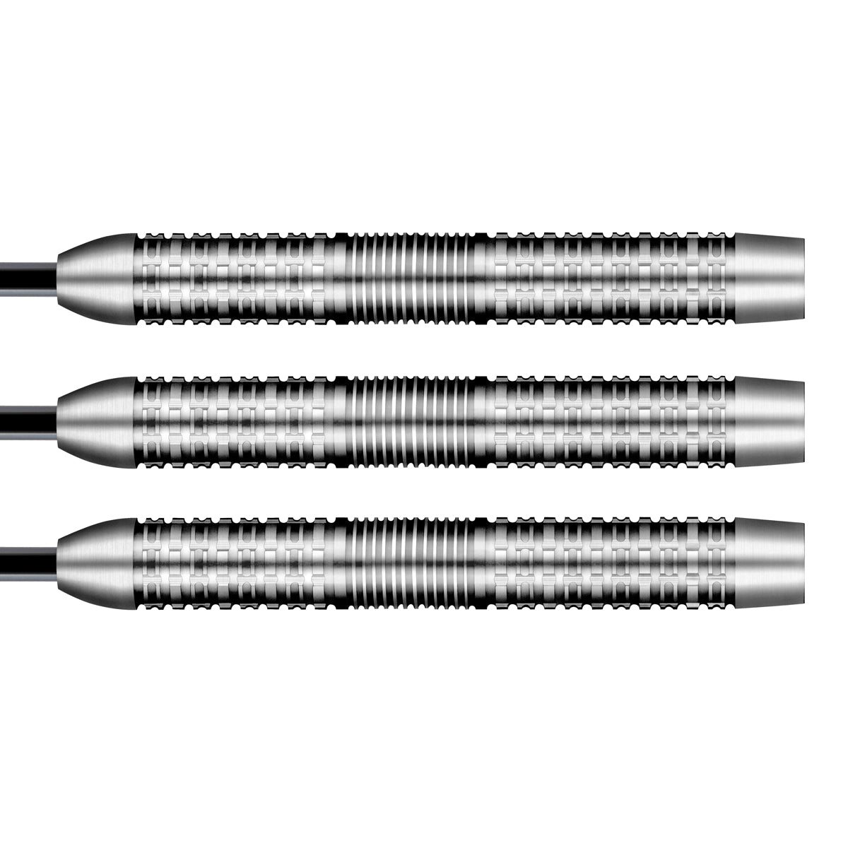 Rowby John Rodriguez Dagat Steel Tip Darts close up image showing detailed grip patterns, machining, coating, and precision craftsmanship