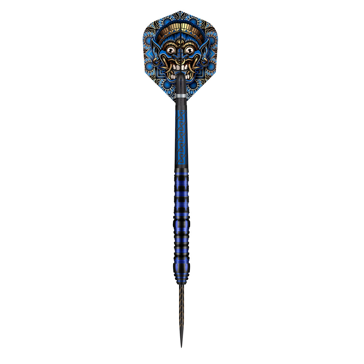 Tribal Weapon Java Steel Tip Darts dynamic product image highlighting the full dart setup and barrel design