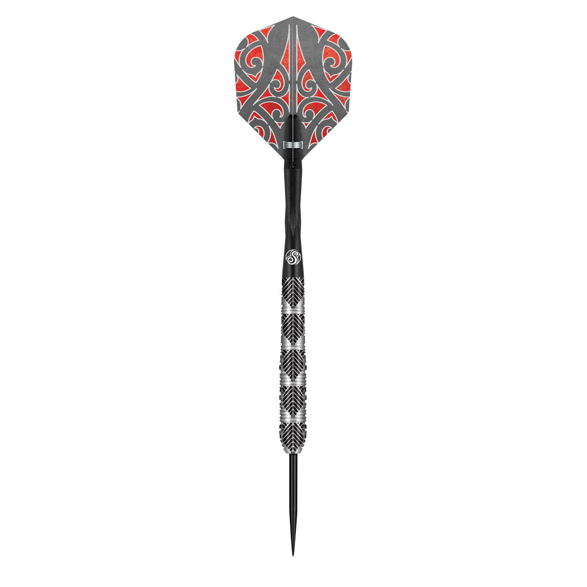 Warrior Awe Steel Tip Darts dynamic product image highlighting the full dart setup and barrel design