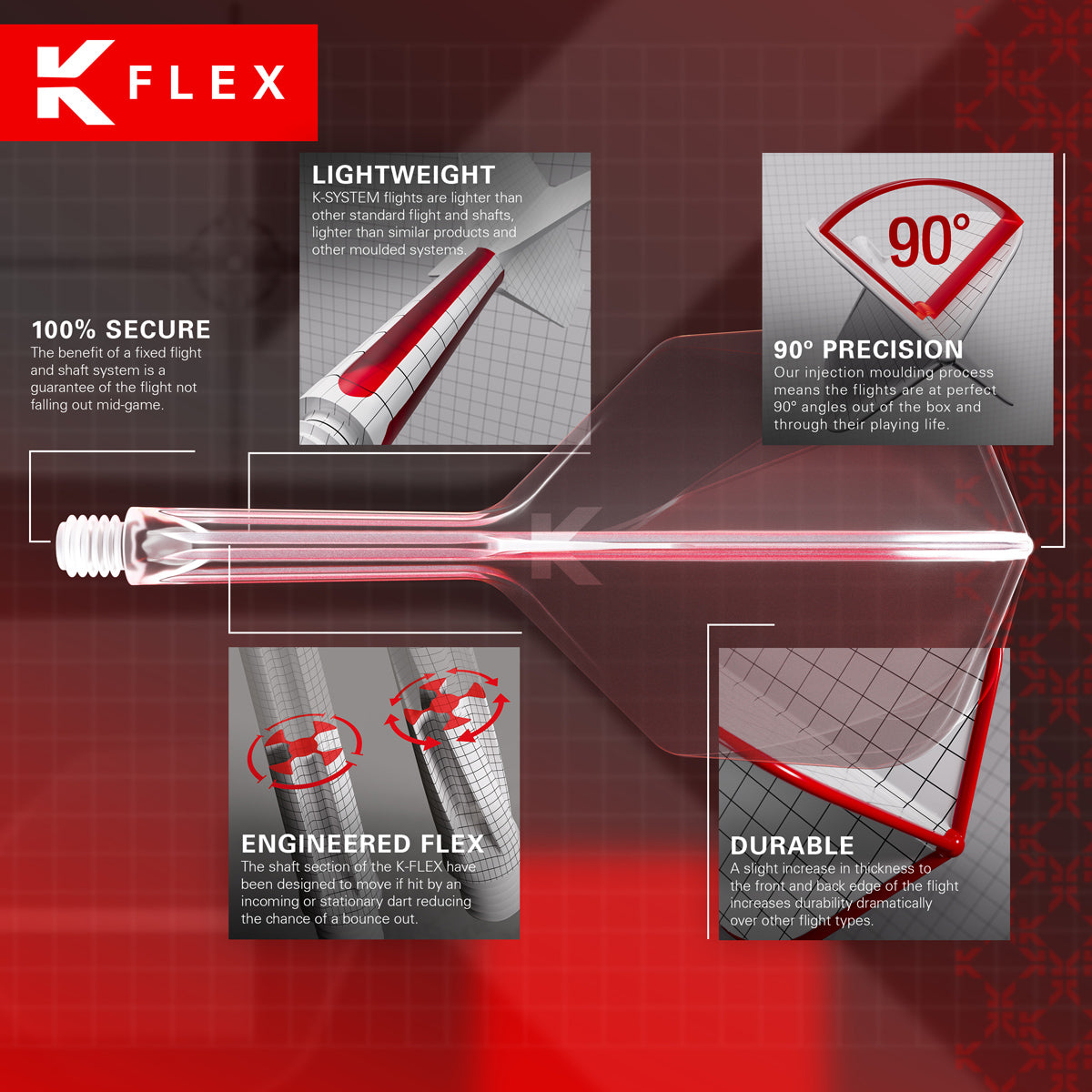 975 Ultra Marine 01 k-flex showing the new k-flex technology that was released with these darts