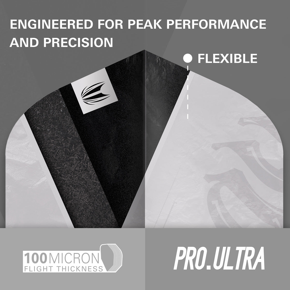 Target Beau Greaves G1 Pro Ultra Dart Flights (3 Sets) image highlighting the Pro.Ultra flight range and key performance features.