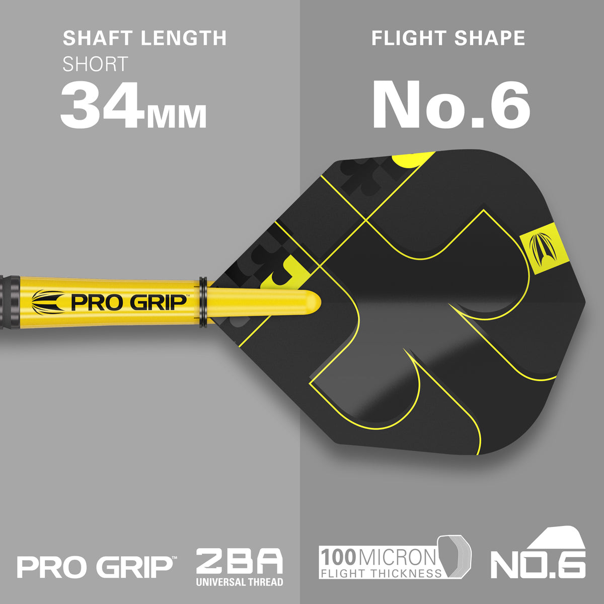 Bolide Void 02 darts flight and shaft specifications image showing the included setup configuration