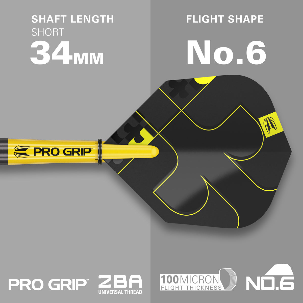 Bolide Void 05 SP Steel Tip Darts showing the included flight shape and shaft setup supplied with the darts