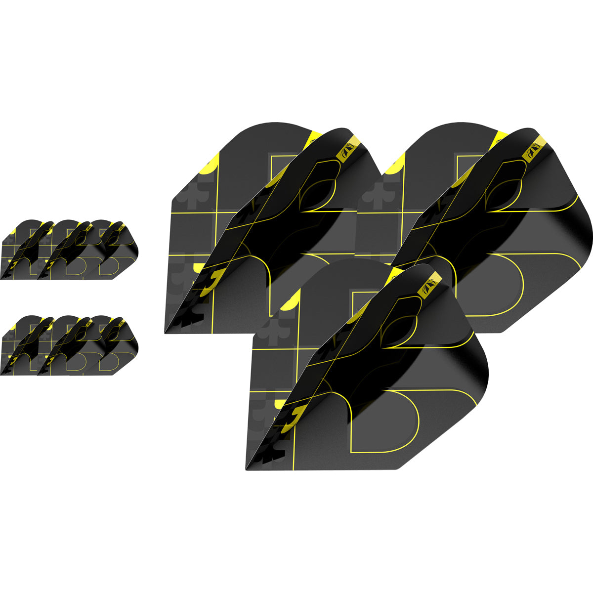 Bolide Void 3 Sets Pro.Ultra No6 Dart Flights by Target image highlighting the compatible Target Bolide Void dart range.