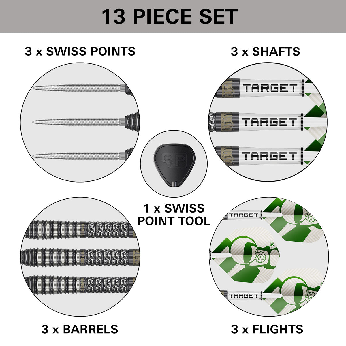 Target Charlie Manby G1 Swiss Point 95% Tungsten Steel Tip Darts