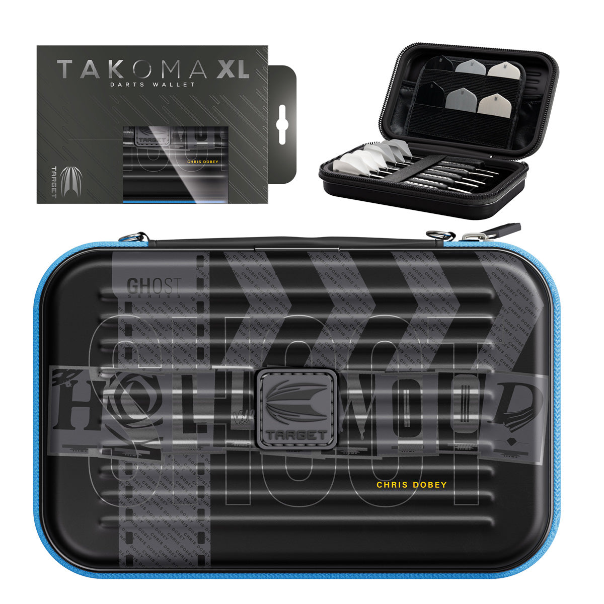 Target Chris Dobey Takoma Ghost XL Dart Case main product image showing the case and included contents
