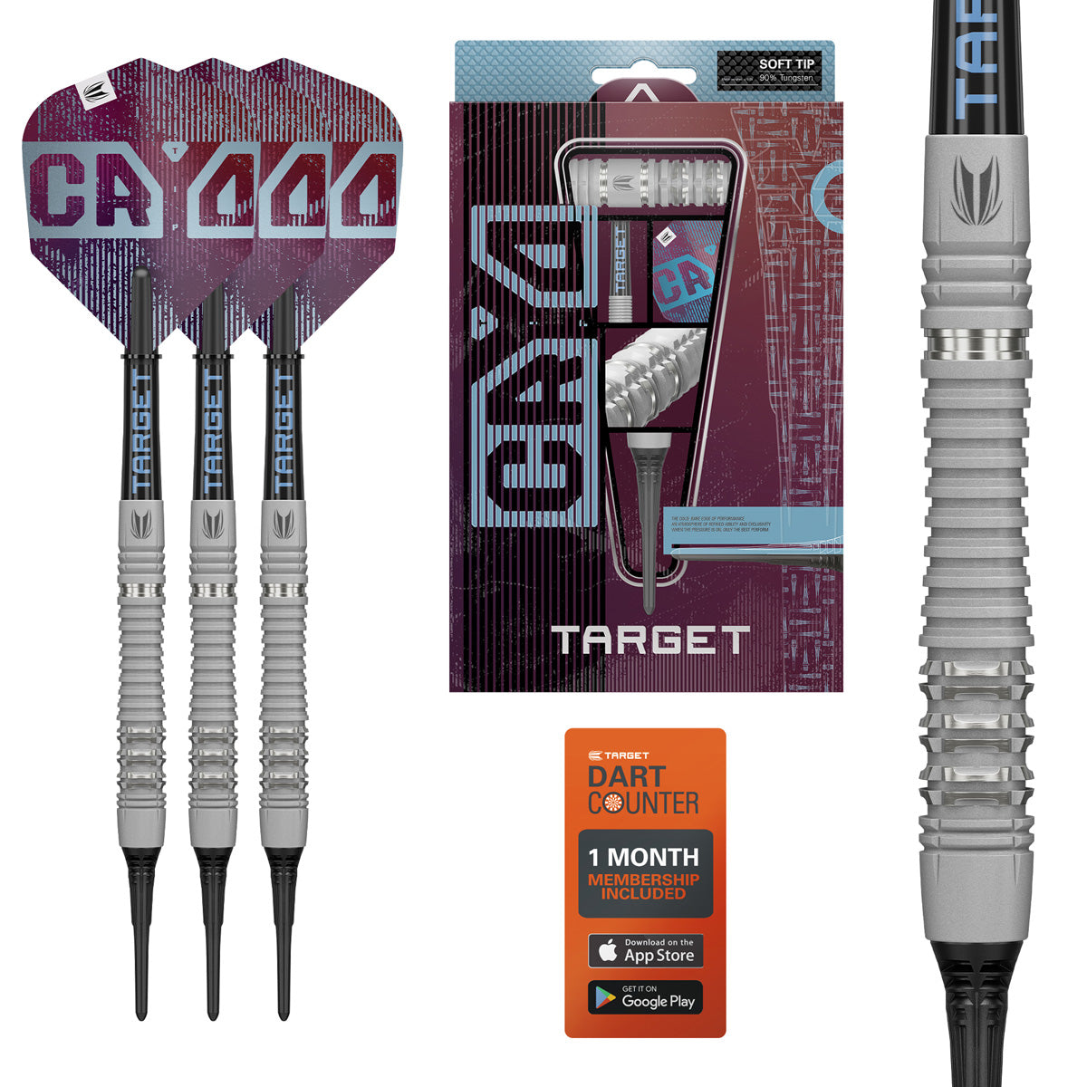 Cryo 13 Soft Tip Darts main product image showing the darts, packaging, flights, shafts, and included accessories