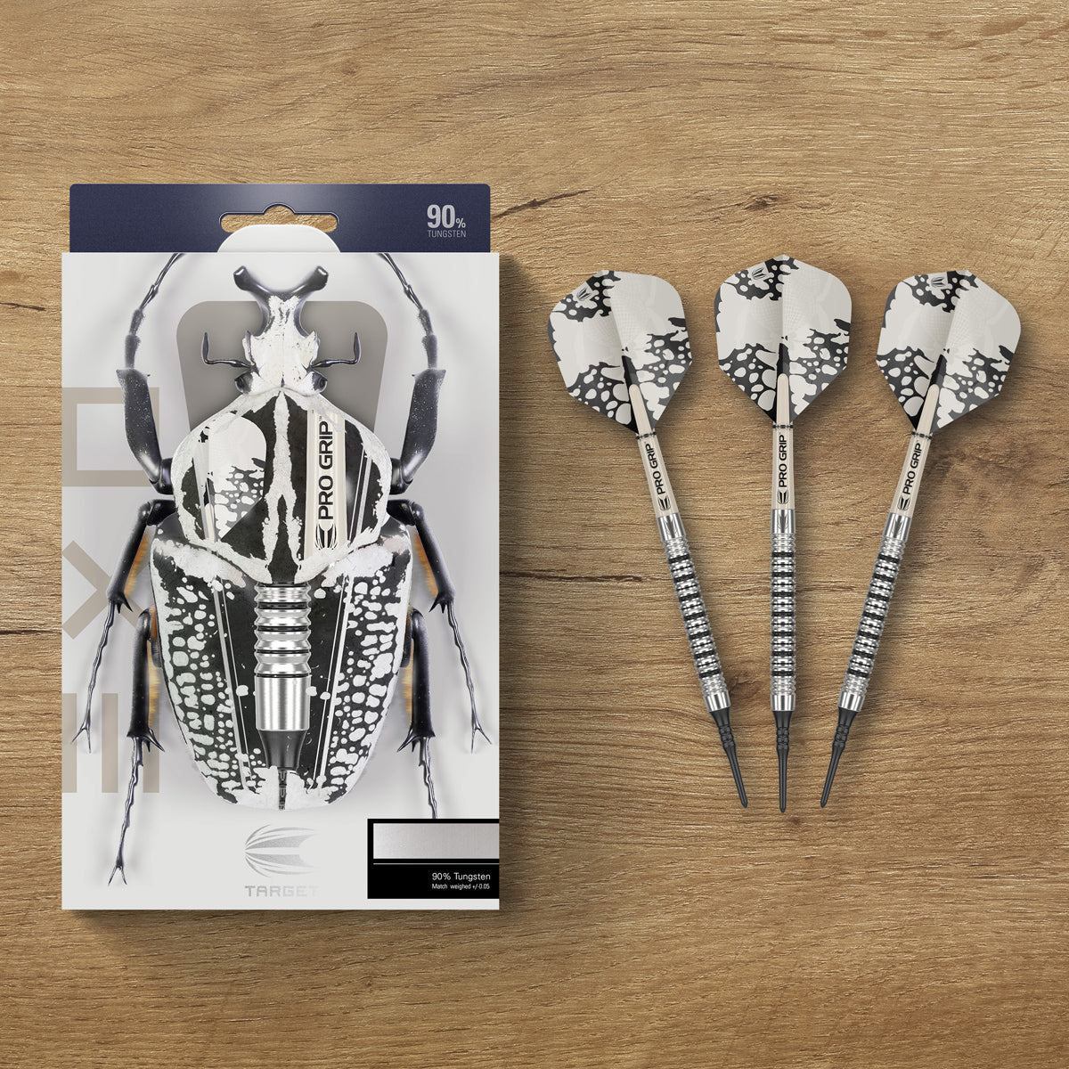 EXO 10 darts lifestyle image featuring a premium electronic darts setup and modern playing environment
