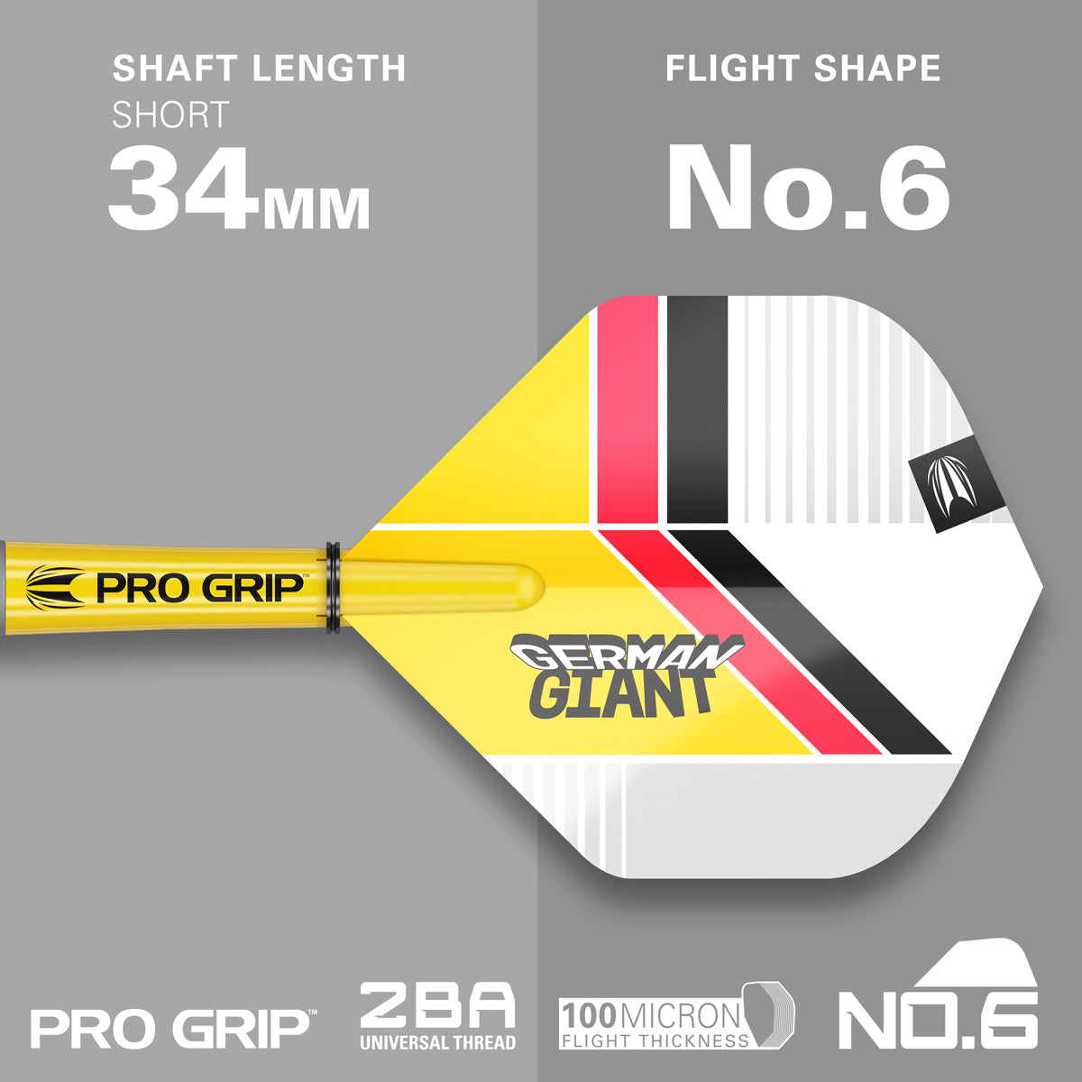 Gabriel Clemens G2 darts flight and shaft specifications image displaying the included setup configuration