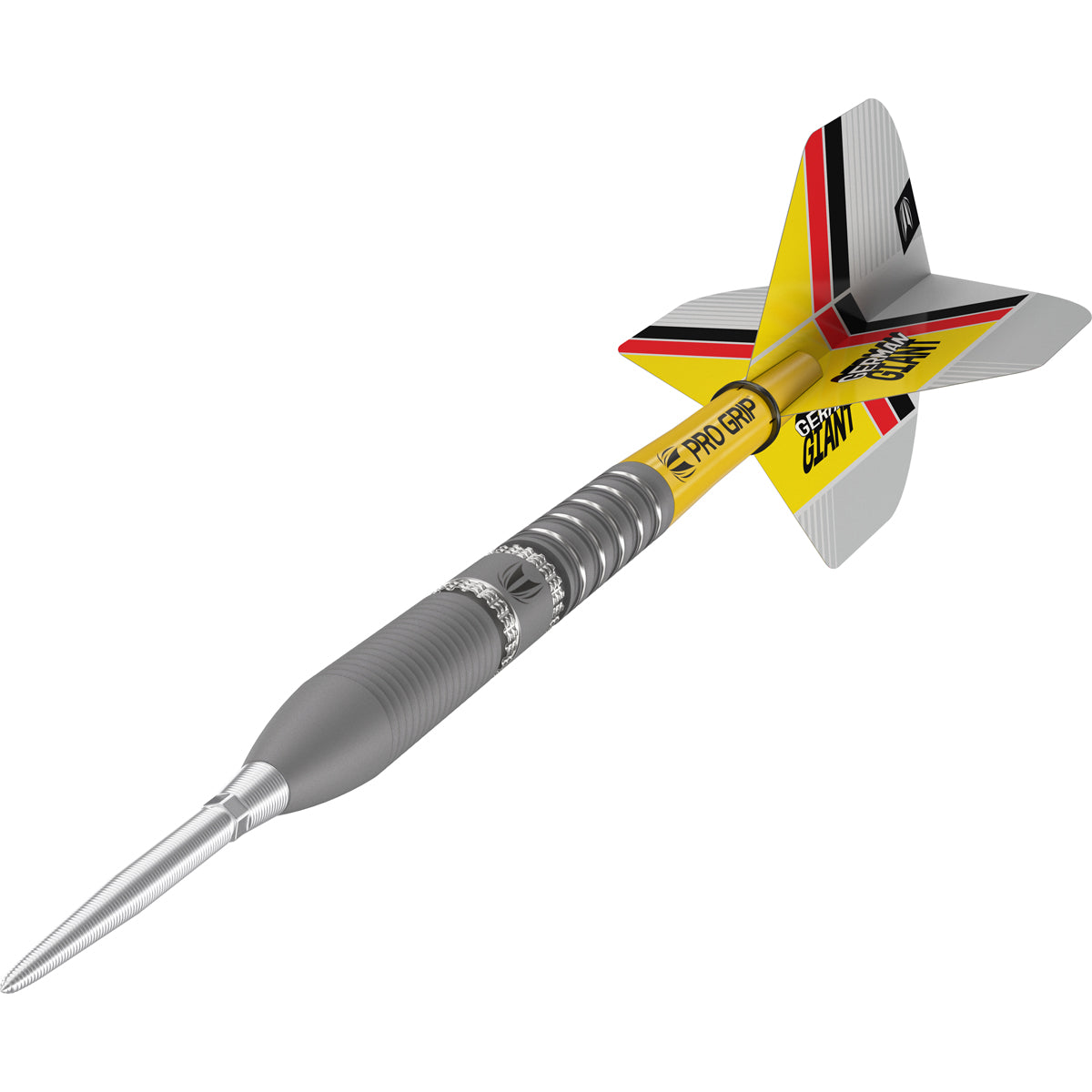 Gabriel Clemens G2 Steel Tip Darts close up image highlighting the barrel grip texture and precision machining detail