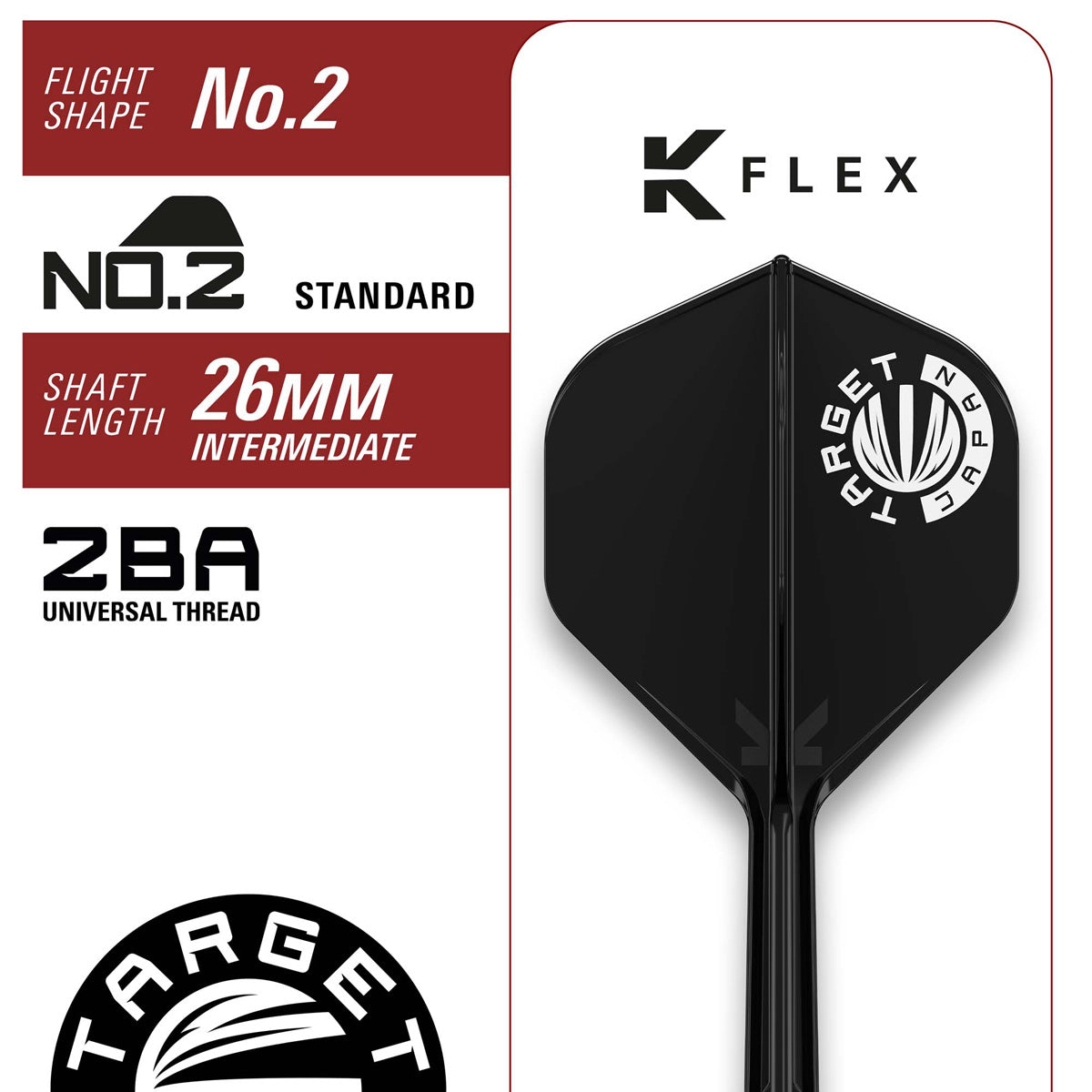 Target Japan Beau Greaves Japan Edition Swiss Point Steel Tip Darts image displaying the included flight and shaft configuration