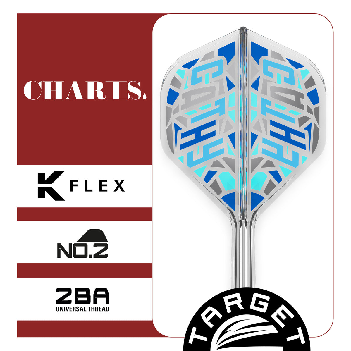 Close up view of the Cathy Leung Charis No.2 K Flex flight profile and printed design