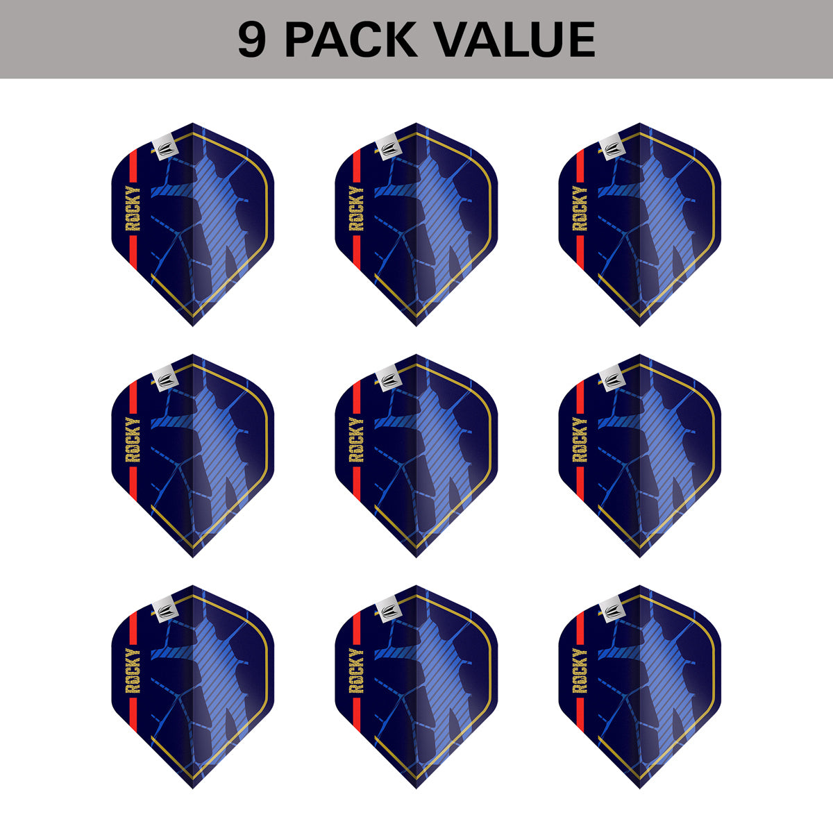 Josh Rock G1 Pro Ultra Dart Flight x 3 Sets by Target image showing the included 9 pack of dart flights.