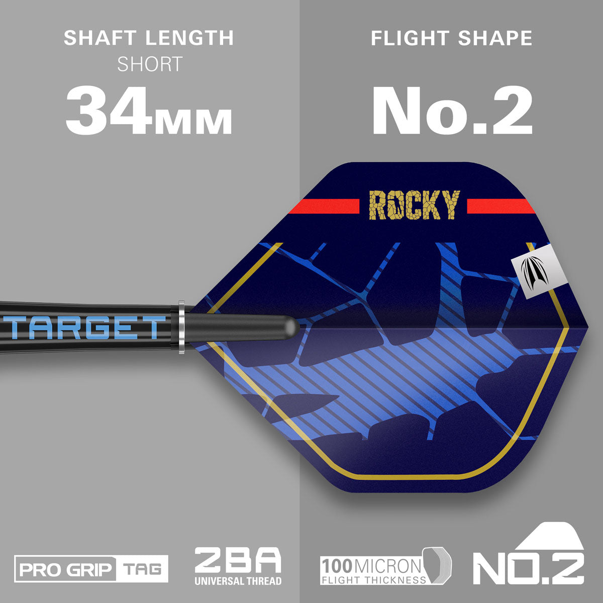 Josh Rock G1 darts flight and shaft specifications image displaying the included setup configuration