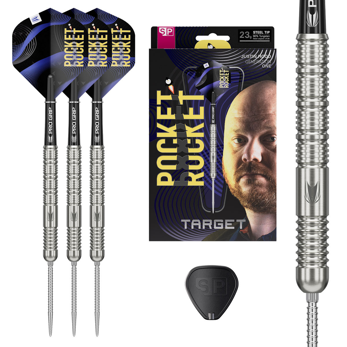 Target Justin Hood G1 Swiss Point 90% Tungsten Steel Tip Darts