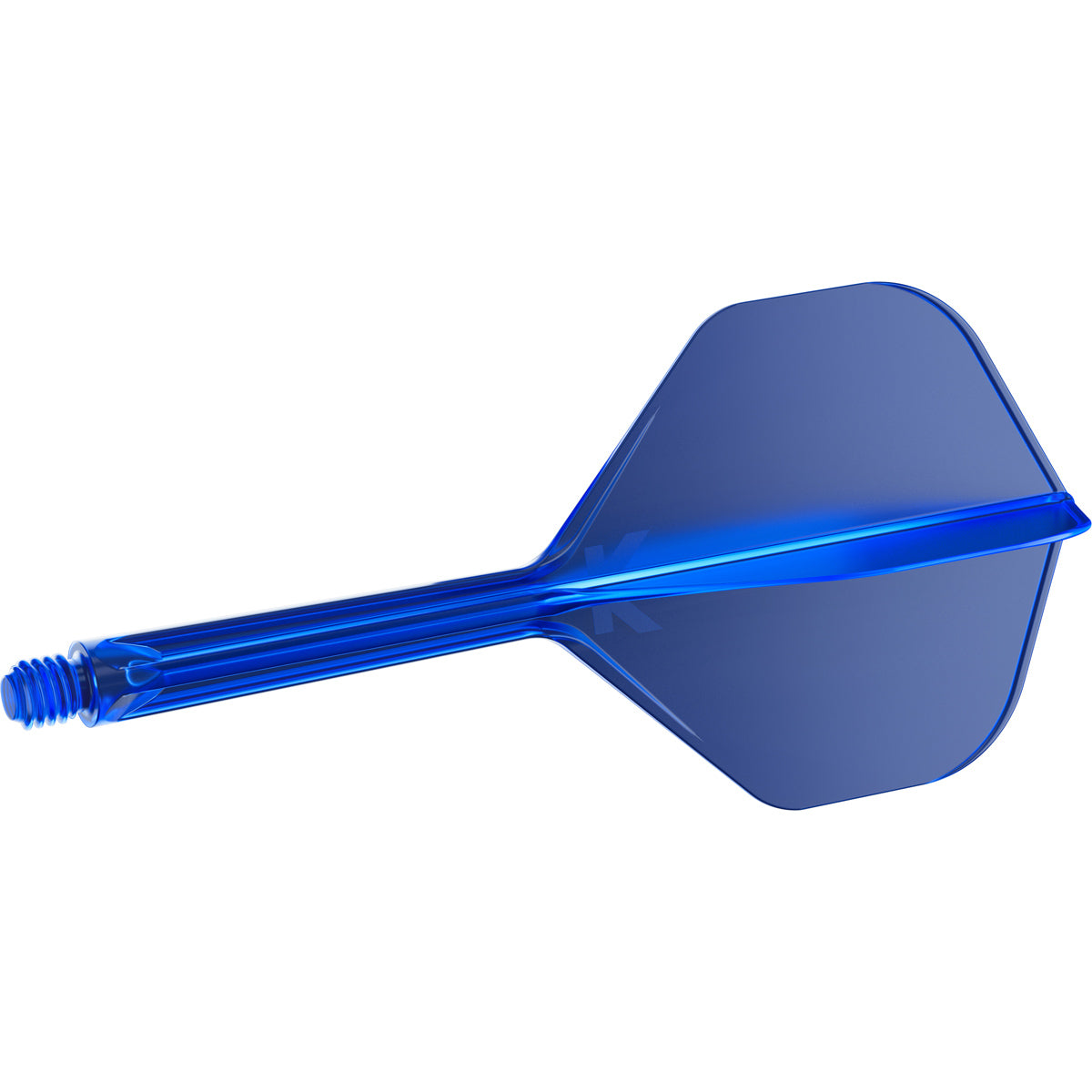 K,Flex Blue No2 One Piece Flight by Target angled view highlighting the product design and profile.