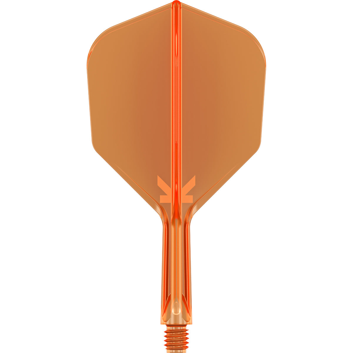 K,Flex Neon Orange No6 One Piece Dart Flights by Target main product image on a white background.