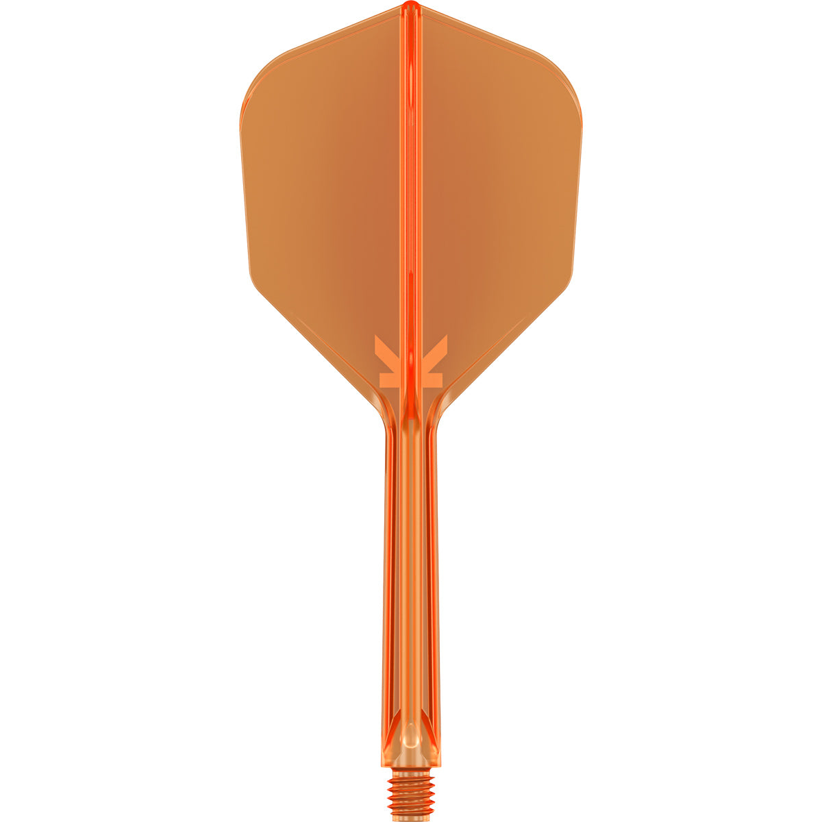 K,Flex Neon Orange No6 One Piece Dart Flights by Target main product image on a white background.