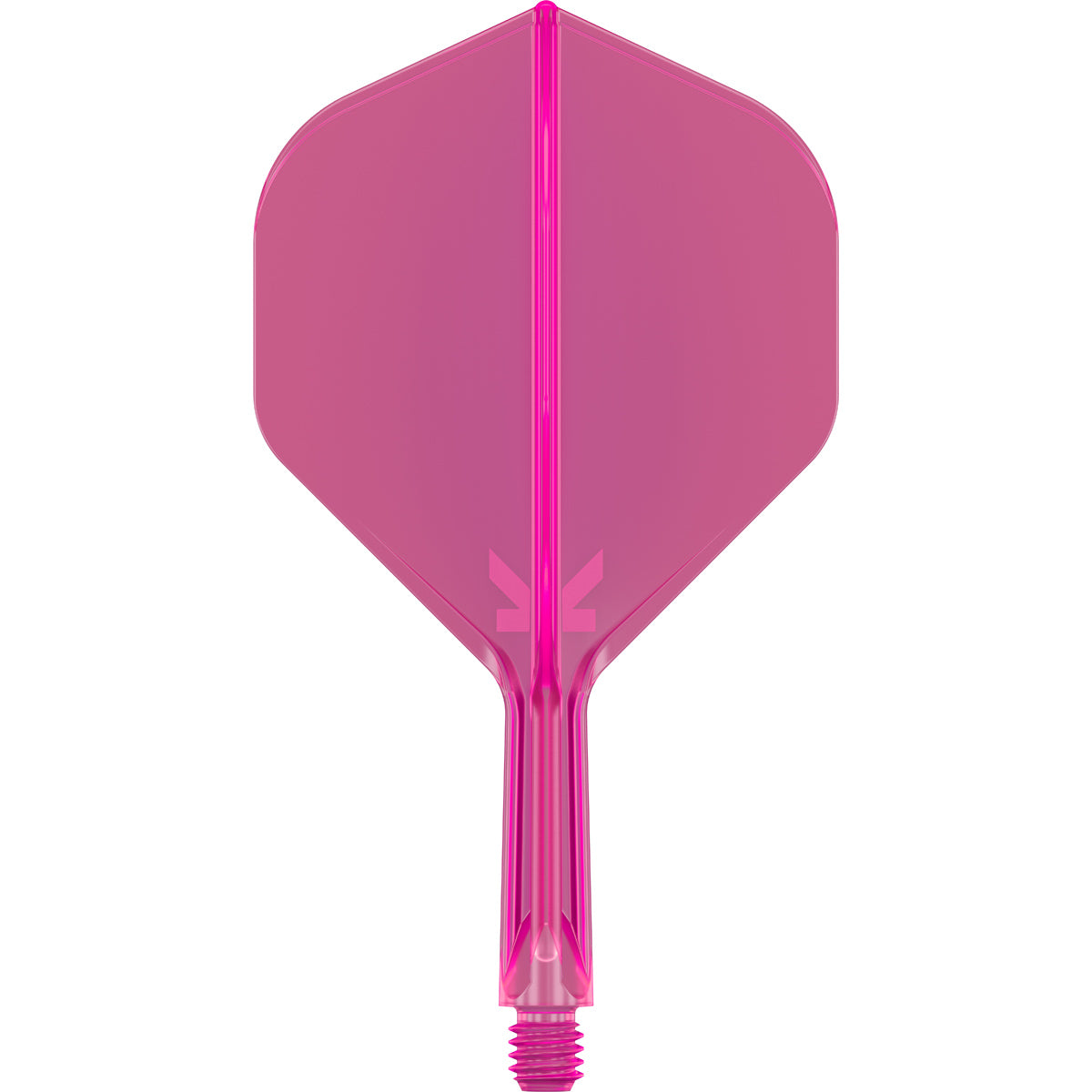 K,Flex Neon Pink No2 One Piece Dart Flights by Target main product image on a white background.