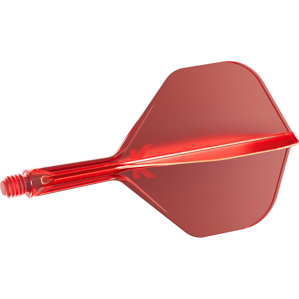 K,Flex Red No2 One Piece Flight by Target angled view highlighting the product design and profile.