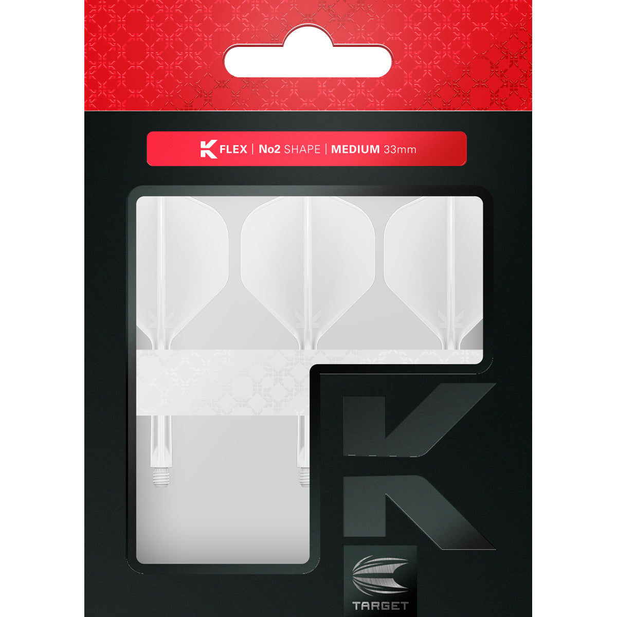 K,Flex White No2 One Piece Flight by Target image showing the retail packaging.