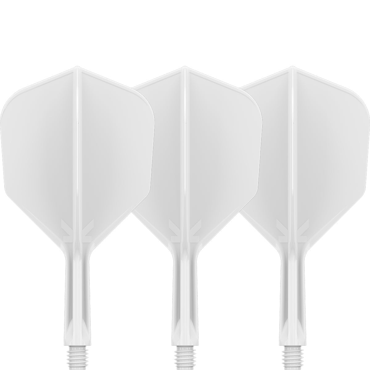 K,Flex White No6 One Piece Flights by Target main product image on a white background.
