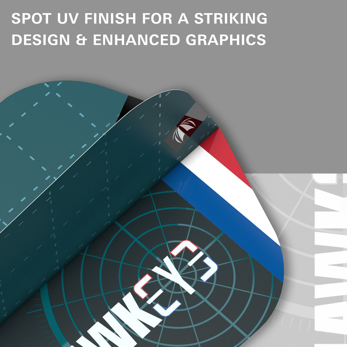 Kevin Doets Pro Ultra Dart Flights x 3 Sets by Target image demonstrating the durable flight construction for long lasting performance.