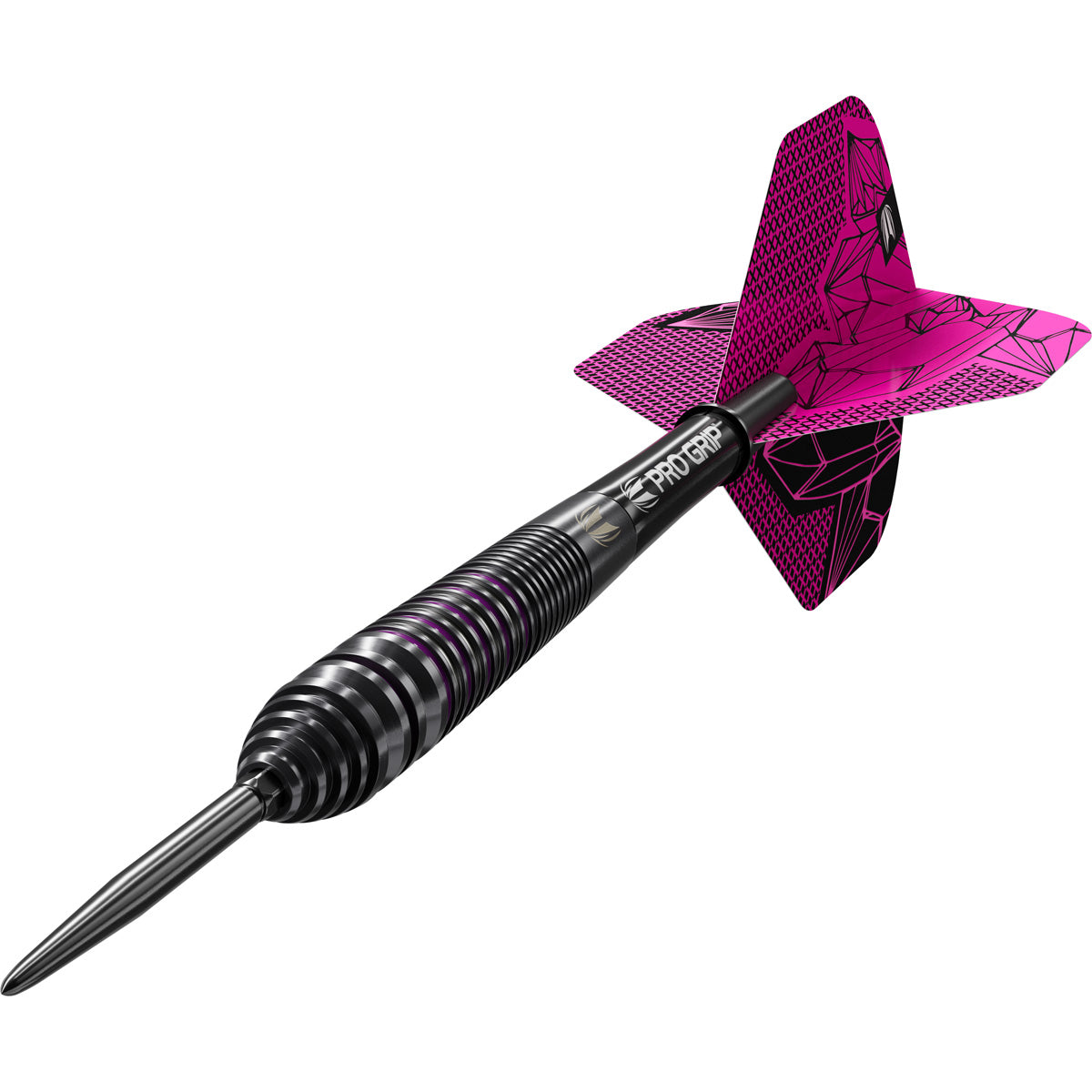 Lorraine Winstanley G2 Steel Tip Darts close up image highlighting the barrel grip texture and precision machining detail