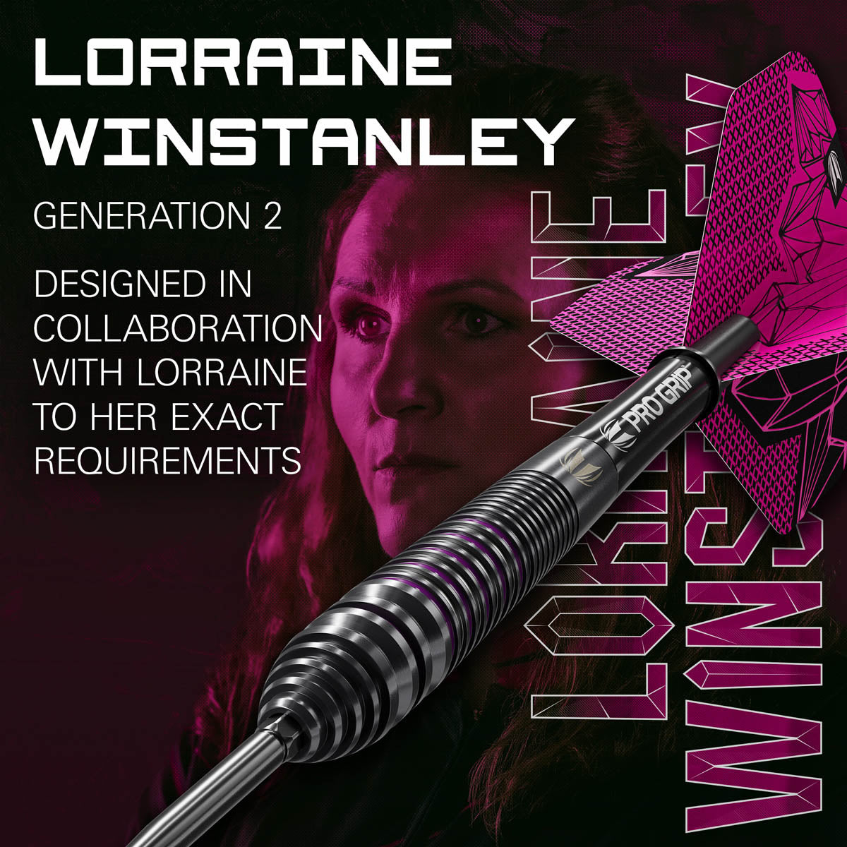 Lorraine Winstanley G2 player branding image featuring signature styling and modern Target performance design