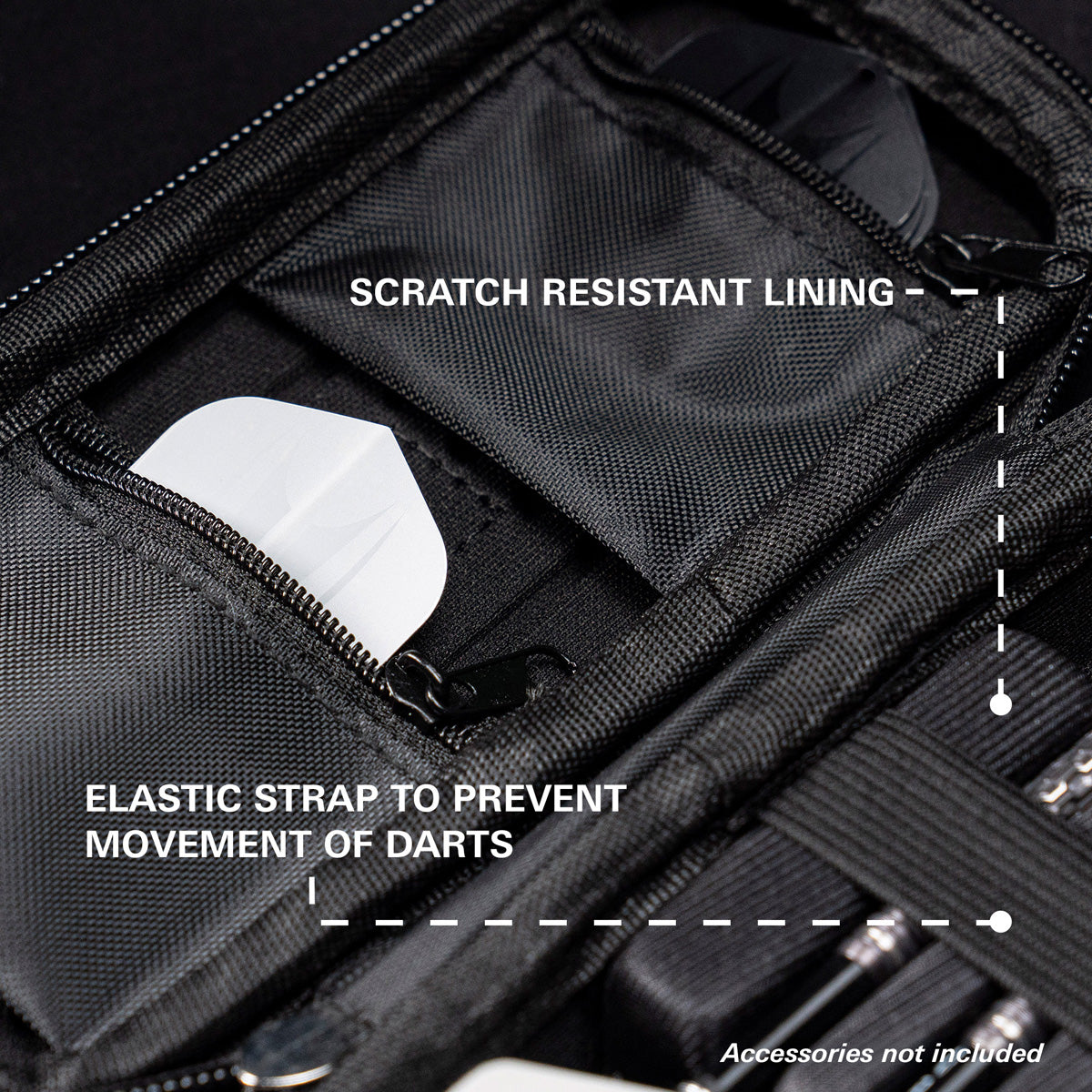 Target Nathan Aspinall Takoma Ghost Dart Case image highlighting the internal storage compartments, straps, and accessory holders